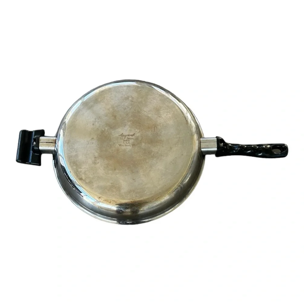 Americraft 11.5" Sauté Pan Stainless Steel Frying Pan Skillet Waterless … - Picture 6 of 9